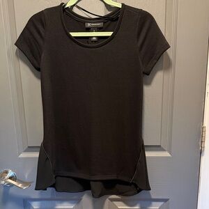 INC International Concepts Black Short Sleeve Top